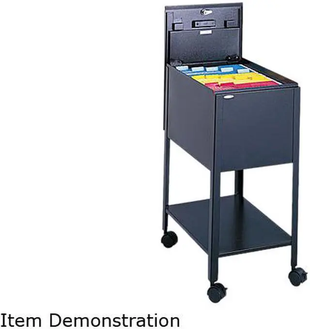 Main image of Safco 5361BL Standard Locking Mobile Tub File, Letter Size, 13-1/2w x 19-1/4d x 28h, Black