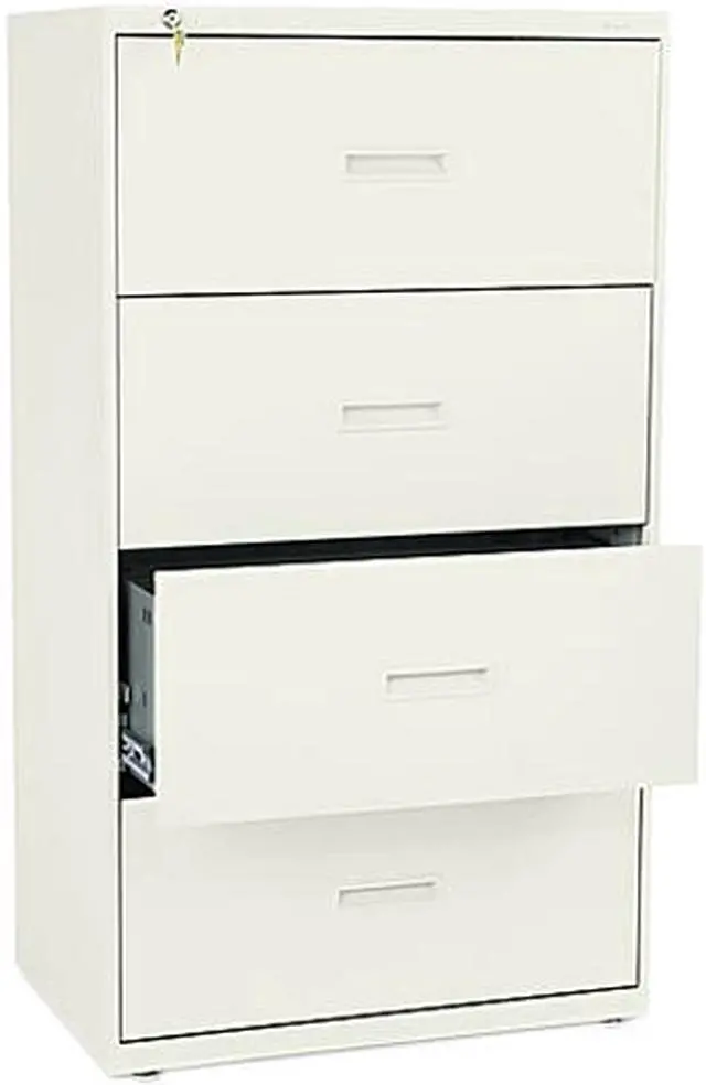 Main image of HON,Furniture,Files,Lateral File Cabinets,Filing Supplies,400 Series Steel Putty 30"W Lateral Files Locking 2-drawer 4-drawer
