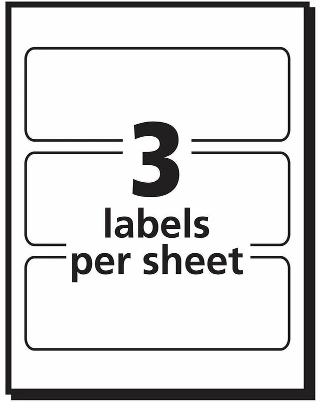 Alt view image 2 of 2 - Avery 05452 Print or Write Removable Multi-Use Labels - 4" Width x 1 1/2" Length - Removable Adhesive - Rectangle - Laser, Inkjet - White - 150 / Pack