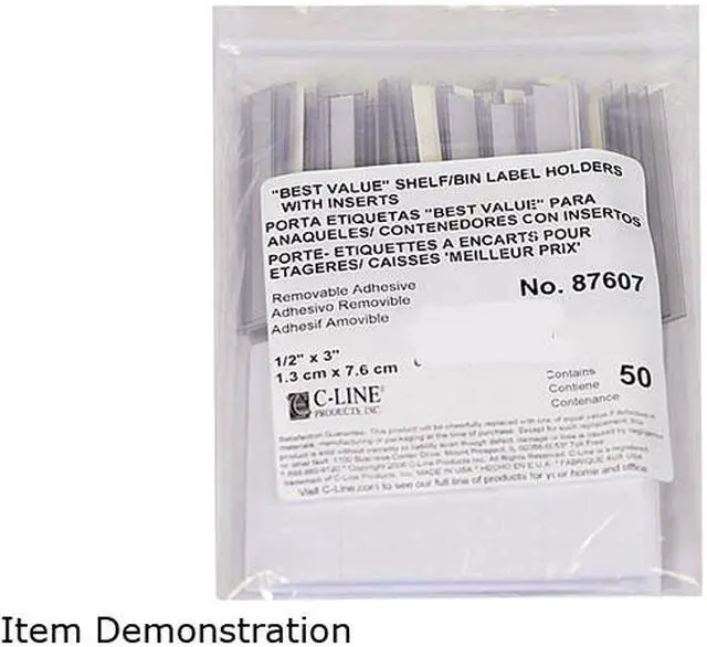 Main image of C-line 87607 Label Holders, Top Load, 3 x 1/2, Clear, 50/Pack