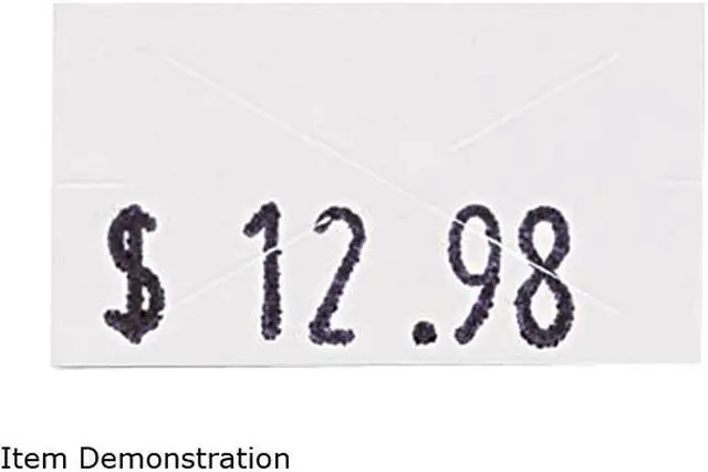 Main image of Garvey 090944 One-Line Pricemarker Labels, 7/16 x 13/16, White, 1200/Roll, 3 Rolls/Box