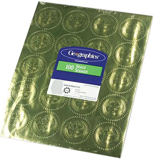 Main image of Geographics 20014 Gold Foil Embossed "Official Seal of Excellence" Seals, 100/Pack