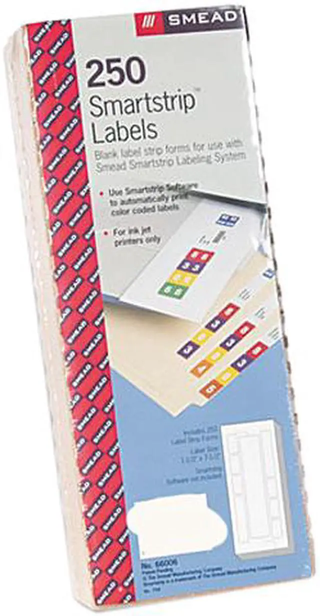 Main image of Smead 66006 Smartstrip Refill Label Kit, 250 Label Forms/Pack, Inkjet