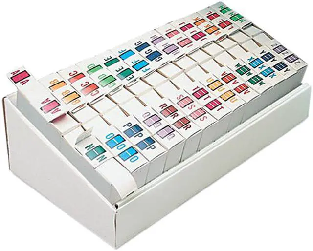 Main image of Smead 67070 A-Z Bar-Style End Tab Labels, Assorted, 13000/Box