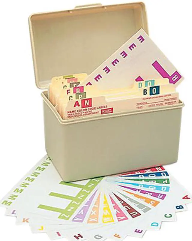 Main image of Smead 67150 Alpha-Z Color-Coded First Letter Combo Alpha Labels Starter Set, A-Z, 1500/Box