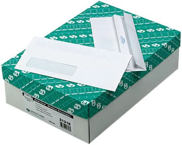 Main image of Quality Park 21318 Redi-Seal Window Envelope, Contemporary, #10, White, 500/Box