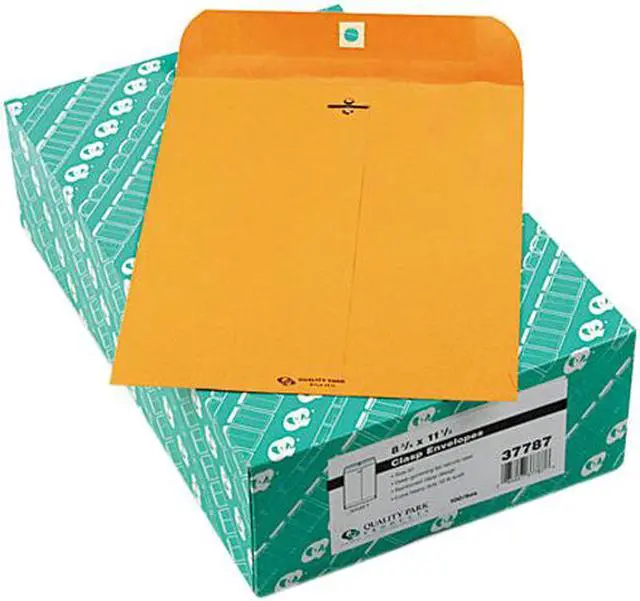 Main image of Quality Park 37787 Clasp Envelope, 8 3/4 x 11 1/2, 32lb, Light Brown, 100/Box