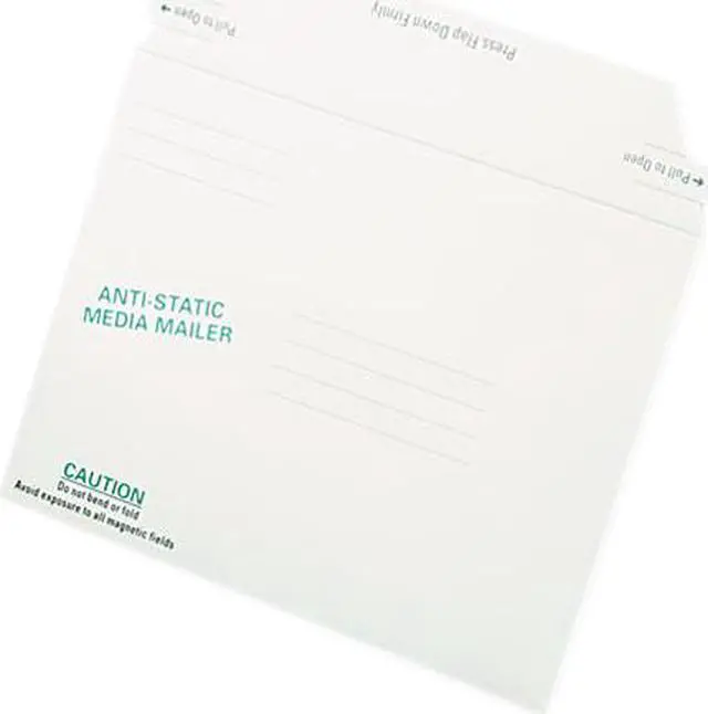 Main image of Quality Park 64126 Antistatic Fiberboard Disk Mailer, 6 x 8 5/8, White, Recycled, 25/Box