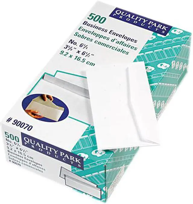 Main image of Quality Park 90070 Business Envelope, Contemporary, #6 3/4, White, 500/Box