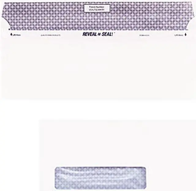 Main image of Quality Park 67418 Reveal-N-Seal Window Envelope, Contemporary, #10, White, 500/Box