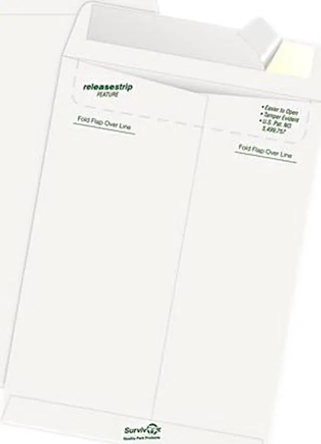 Main image of SURVIVOR R1462 Tyvek Mailer, Side Seam, 9 x 12, White, 50/Box