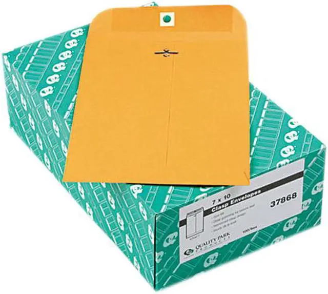 Main image of Quality Park 37868 Clasp Envelope, 7 x 10, 28lb, Light Brown, 100/Box