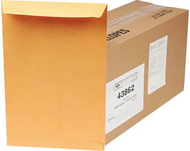 Main image of Quality Park 43862 Redi-Seal Catalog Envelope, 10 x 15, Light Brown, 250/Box