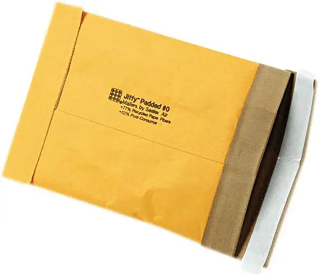 Main image of Sealed Air 85871 Jiffy Padded Self-Seal Mailer, Side Seam, #0, 6 x 10, Golden Brown, 250/Carton