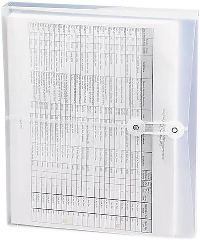 Main image of Smead 89521 Poly String & Button Booklet Envelope, 11 5/8 x 9 3/4 x 1 1/4, Clear, 5/Pack