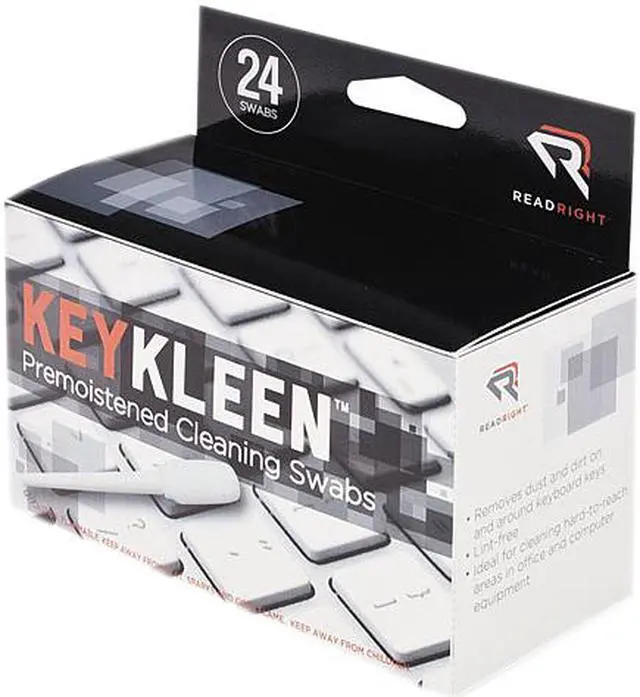 Main image of Read Right RR1243 KeyKleen Keyboard Cleaner Swabs, 24/Box