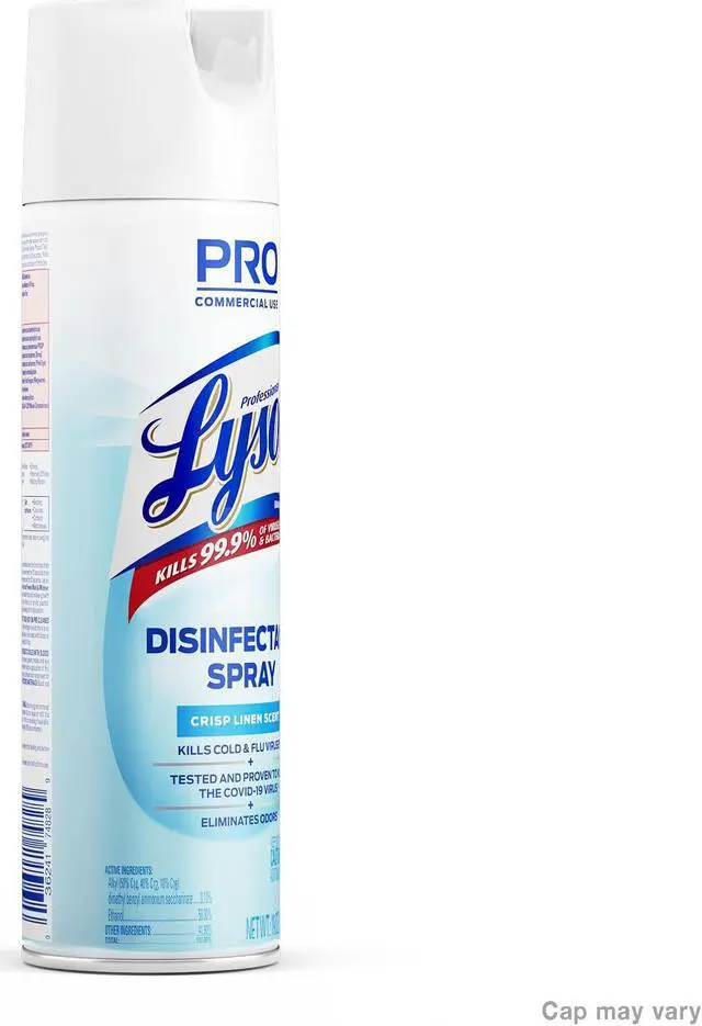 Alt view image 2 of 4 - Lysol Disinfectant Spray, Crisp Linen, 19 oz Aerosol Spray, 12/Carton RAC74828CT