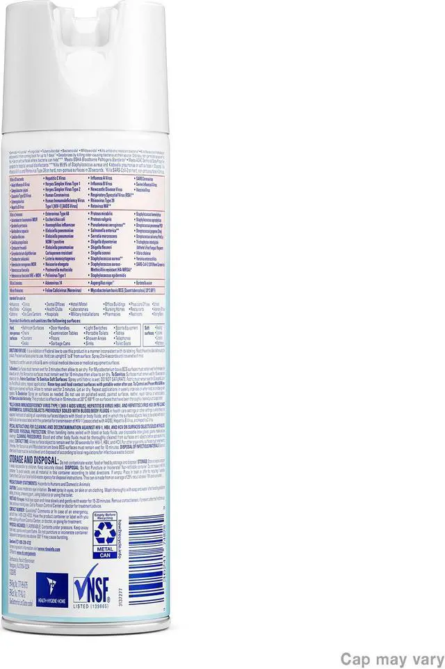 Alt view image 3 of 4 - Lysol Disinfectant Spray, Crisp Linen, 19 oz Aerosol Spray, 12/Carton RAC74828CT