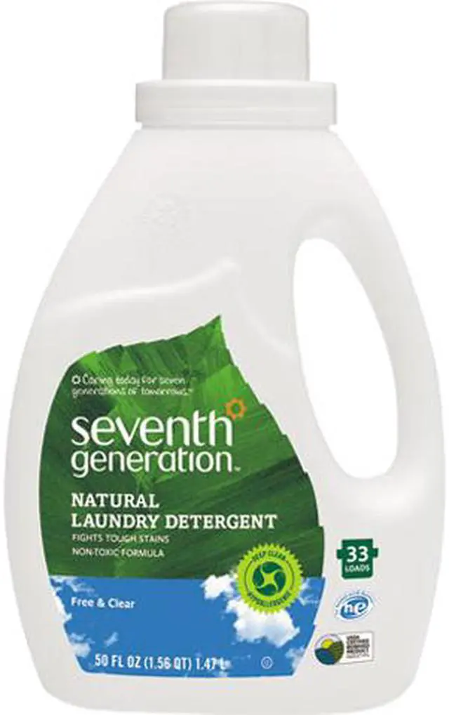Main image of Seventh Generation 22769 Free And Clear Natural 2X Concentrate Laundry Liquid, Unscented, 50 oz. Bottle