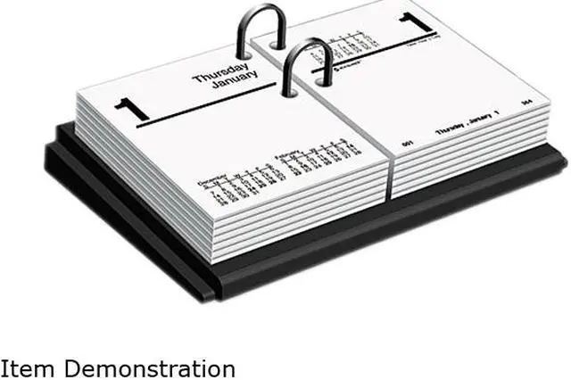 Main image of AT-A-GLANCE E19-00 Desk Calendar Base, Black, 3" x 3 3/4"