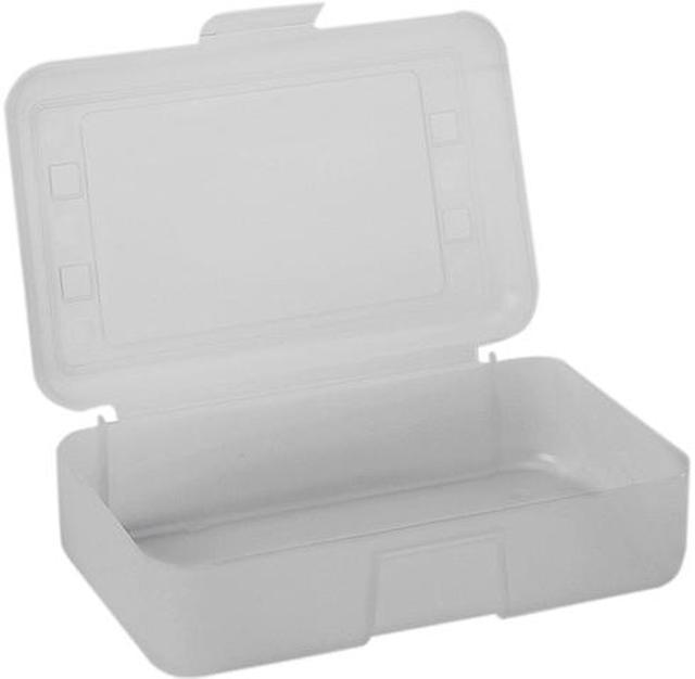 Advantus 34104 Gem Polypropylene Pencil Box with Lid, Clear, 8 1/2 x 5 1/2  x 2 1/2