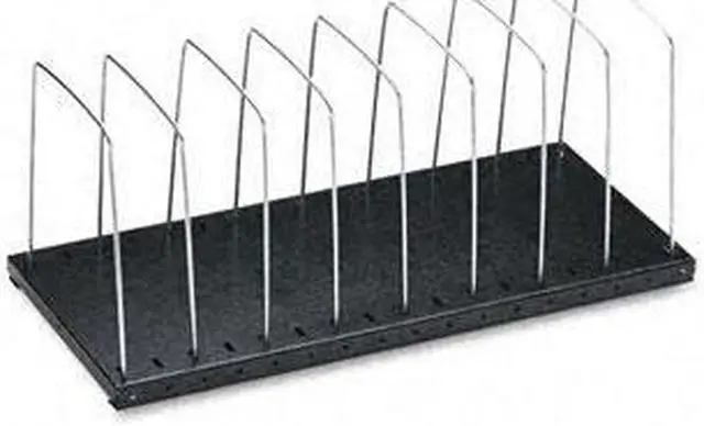 Buddy Products 710-4 Eight-Section Book Rack with Dividers, Steel, 18 1 ...