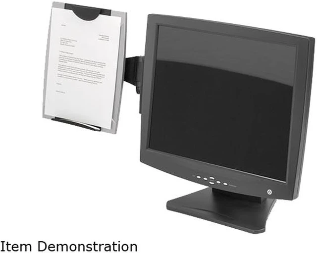 Monitor Mount Copyholder Fellowes 8033301 Office Suites Monitor Mount Copyholder, Plastic, Holds ...