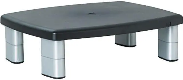 Main image of 3M MMMMS80B Adjustable Height Monitor Stand, 11.5IN X 16IN X3.5IN , Black/Silver