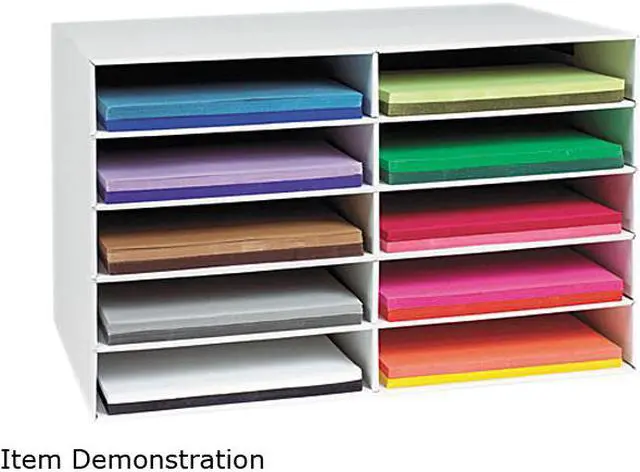 Main image of Pacon 001316 Classroom Construction Paper Storage, 10 Slots, 26 7/8 x 16 7/8 x 18 1/2