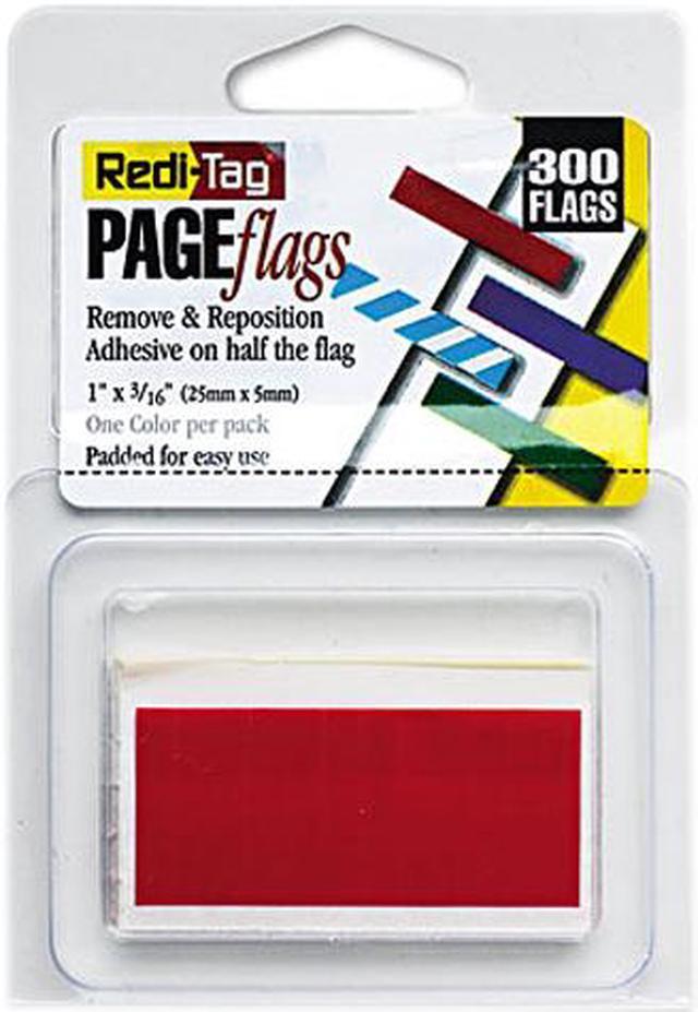 Removable/Reusable Page Flags, Red, 300/Pack