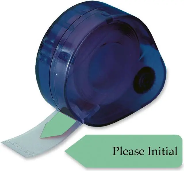Main image of Redi-Tag 81114 Arrow Page Flags in Dispenser, "Please Initial", Mint, 120 Flags/Dispenser