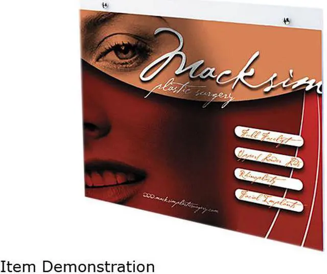 Main image of deflect-o 68301 Classic Image Single-Sided Wall Sign Holder, Plastic, 11 x 8-1/2, Clear