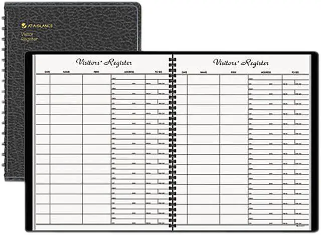 Main image of AT-A-GLANCE 80-580-05 Recycled Visitor Register Book, Black