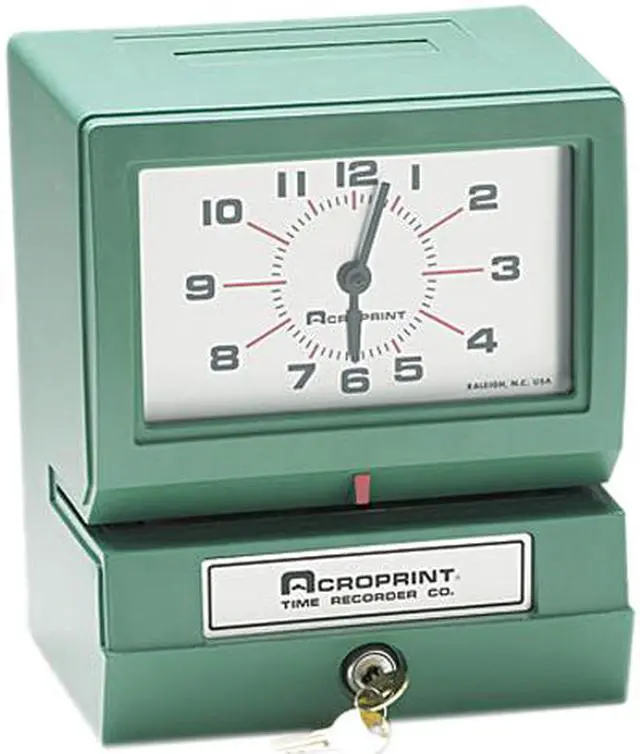 Main image of Acroprint 01-2070-400 Model 150 Analog Automatic Print Time Clock with Day/1-12 Hours/Minutes