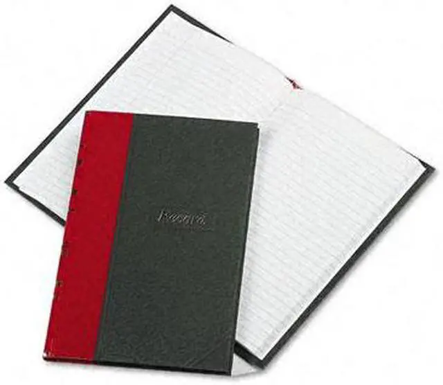 Main image of Boorum & Pease 96304 Record/Account Book, Black/Red Cover, 144 Pages, 7 7/8 x 5 1/4