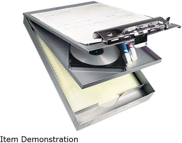 Main image of Saunders 21017 Cruiser Mate Aluminum Storage Clipboard, 1" Capacity, Holds 8-1/2w x 12h, Silver