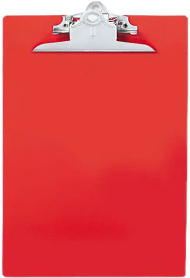 Main image of Saunders 21601 Plastic Antimicrobial Clipboard, 1" Capacity, Holds 8-1/2w x 12h, Red