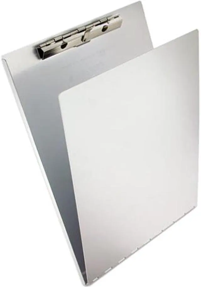Main image of Saunders 12017 Aluminum Clipboard w/Writing Plate, 3/8" Capacity, Holds 8-1/2w x 12h, Silver