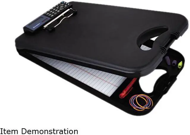 Main image of Saunders 00534 DeskMate II w/Calculator, 1/2" Capacity, 8-1/2w x 11-3/4h, Black