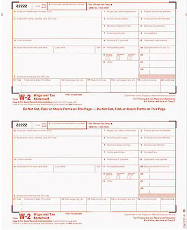 Main image of TOPS 22904KIT - Tax Forms/W-2 Tax Forms Kit with 24 Forms, 24 Envelopes, 1 Form W-3