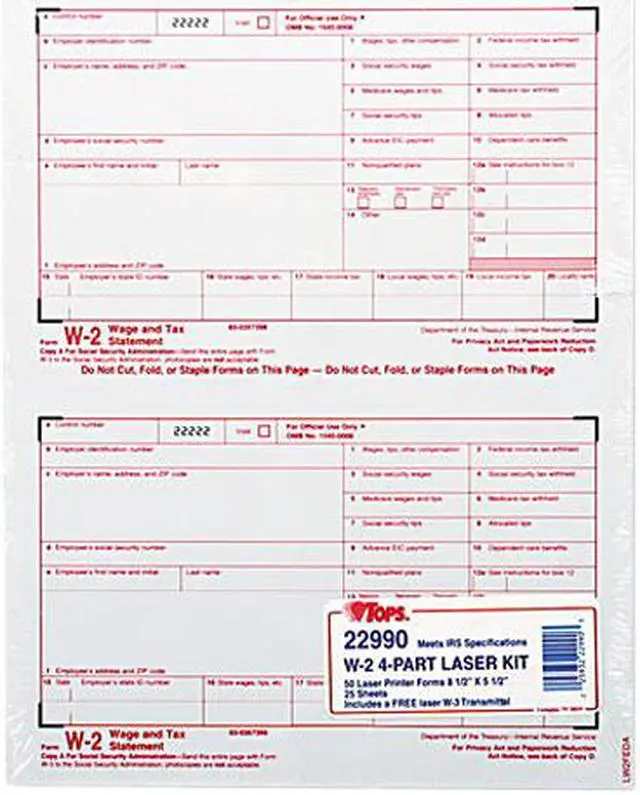 Main image of Tops 22990 OS - Business & Tax Forms