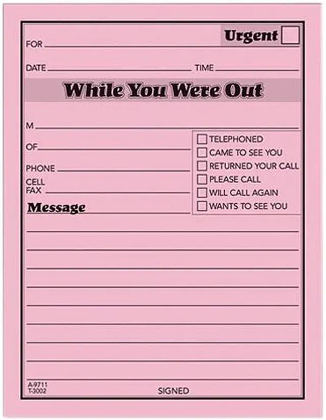 Main image of Tops 3002-P Important Message Pad, One-Sided, 4-1/4 x 5-1/2, 50/Pad, Dozen