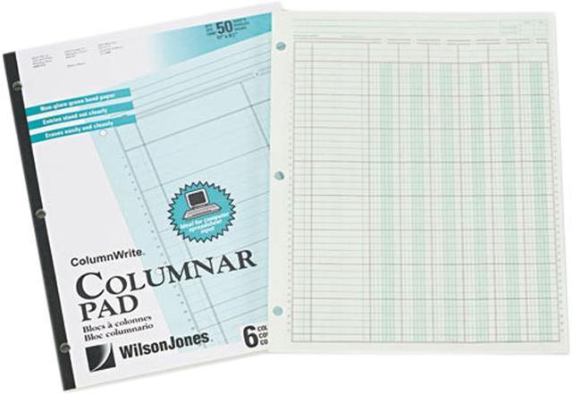 Wilson Jones G7206A Accounting Pad, Six Six-Unit Columns, 8-1/2 x