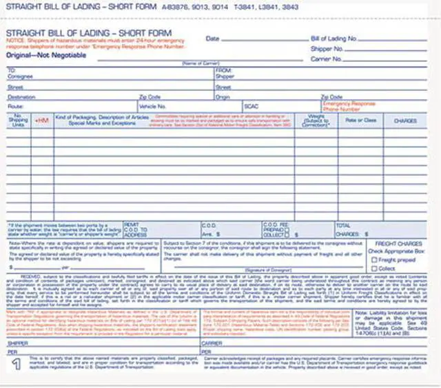 Main image of Tops L3841 Hazardous Material Short Form, 8-1/2 x 7, Three-Part Carbonless, 250 Forms