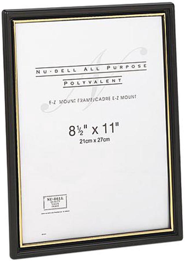 NuDell EZ Mount Document Frame, Black/Gold