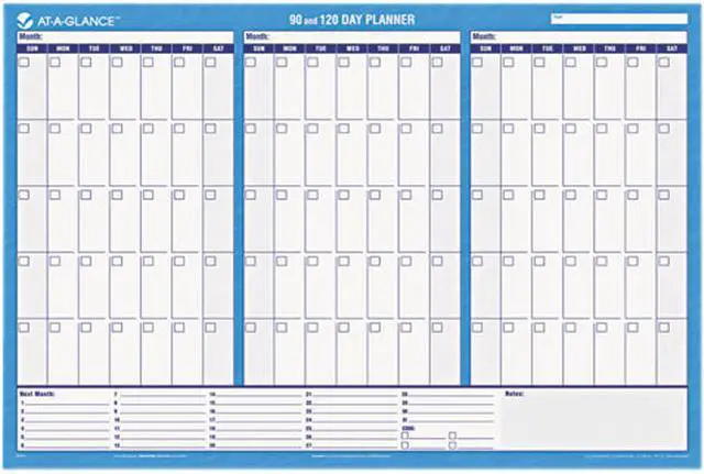 Main image of AT-A-GLANCE PM239-28 Recycled 90/120-Day Undated Horizontal Erasable Wall Palnner, 36" x 24"