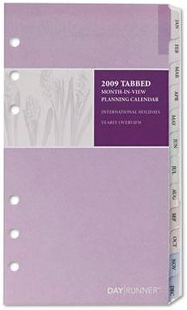 Alt view image 3 of 3 - Day Runner 063-685 Express Recycled Nature Monthly Planning Pages, 3-3/4 x 6-3/4