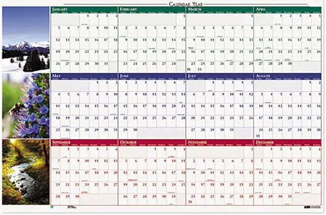 Main image of House Of Doolittle 393 Earthscapes Nature Scenes Reversible/Erasable Yearly Wall Calendar, 24 x 37