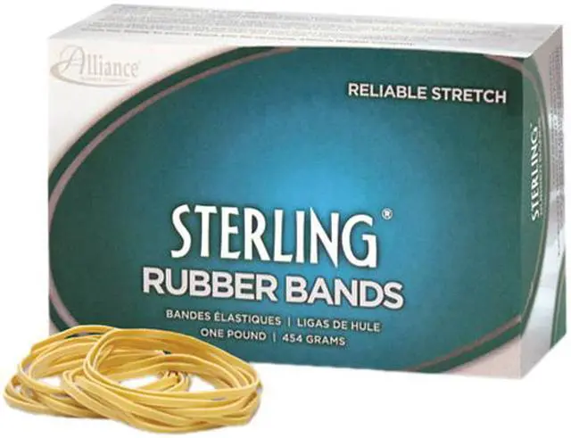 Main image of Alliance 24335 Sterling Ergonomically Correct Rubber Bands, #33, 3-1/2 x 1/8, 850 Bands/1lb Box