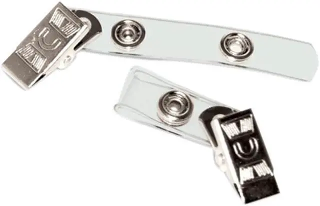 Main image of Advantus 75410 Badge Straps w/Clip, Vinyl, 3/8"w, 100/Box